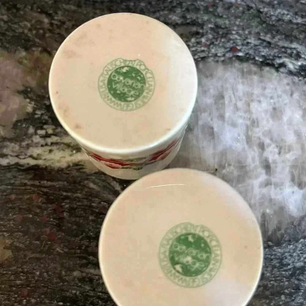 Vintage Santa Candlestick Holders Bavarian set of 2  Holiday Christmas